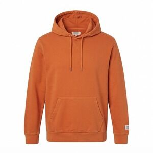 Huffer Hoodie Men Large Burnt Orange Long Sleeve Pullover TRUE HOOD/CONT BADGE